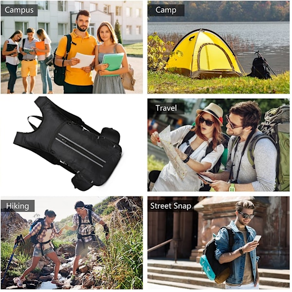 Ryggsekk for løping, vandring, sykling, camping