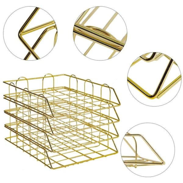 Delar Brevkorg A4 Paper Basket Stackable Baskets Metal Office Baskets Filing System Document Basket Desk Organizer