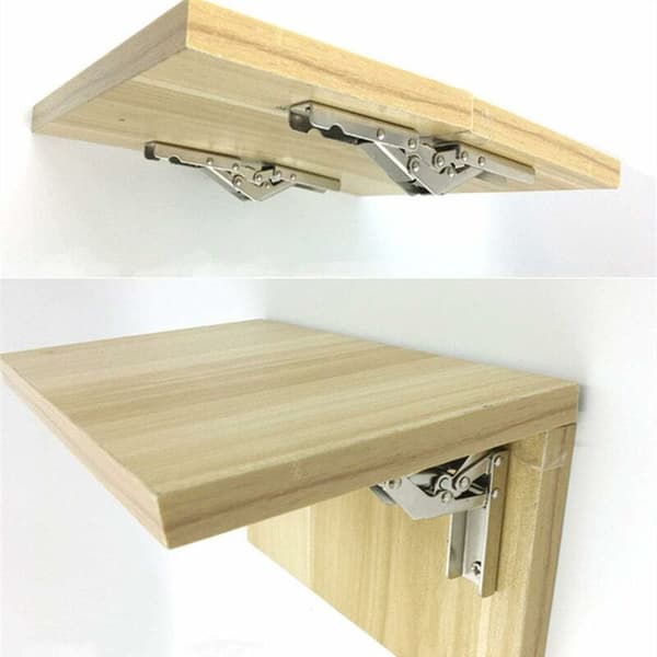2 pcs thickened 90 degree folding hinge brackets, connecting cabinet hinges, hidden bracket, table frame, furniture accessories, longziming