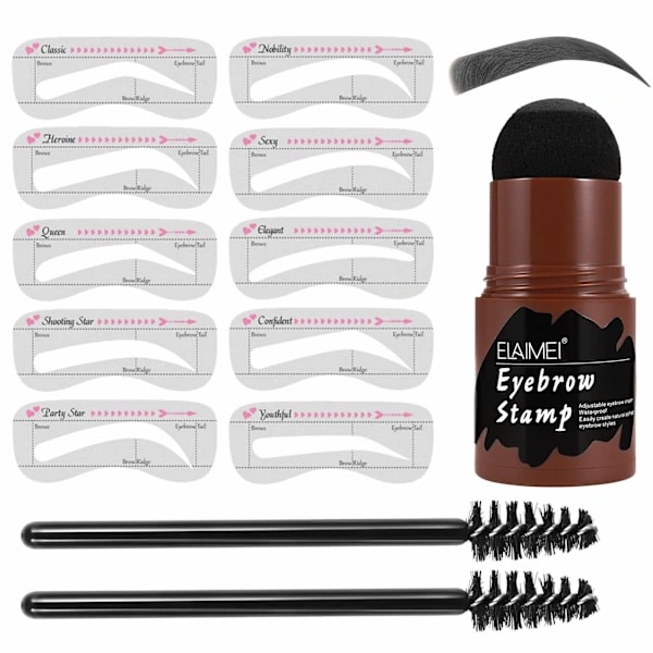 Eyebrow Stencil for Makeup Shaping Set Black