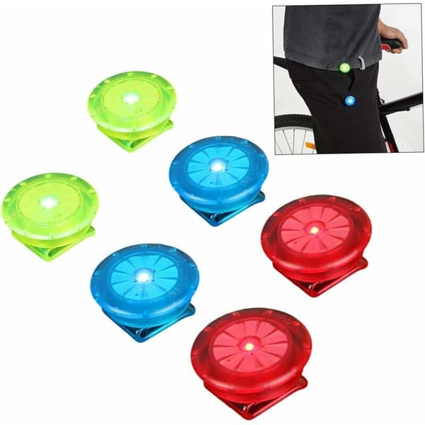 Bright LED Clip-on Safety Light, Strobe Running Light for Night Cyclists, Bikes, Walking