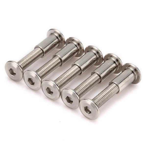 30 st M6 Möbelkopplingsskruv & Mutterset Används för Spjälsäng Säng Sängskruvar Hex Drive Socket Cap Bolts - Hex Socket Screws Head (16mm)