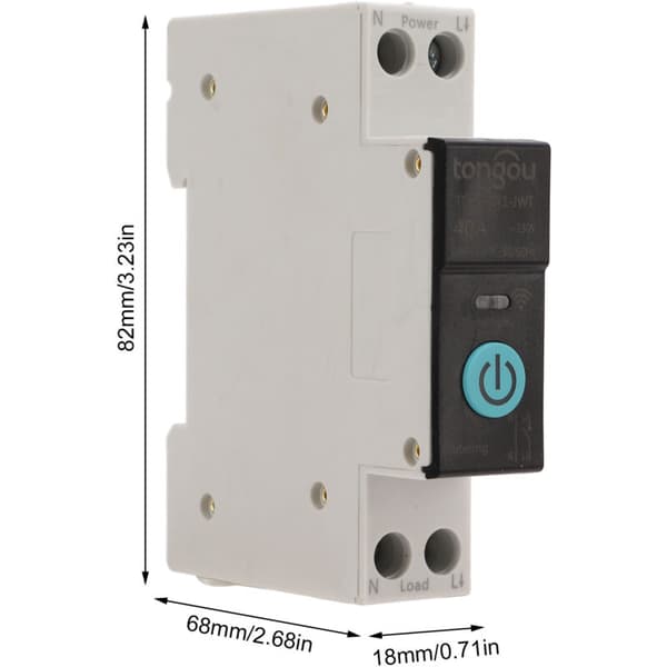 40A Smart WIFI Circuit Breaker with Remote Control, 3 Timing Modes, Compatible with Home Appliances, DIN Rail Mounting