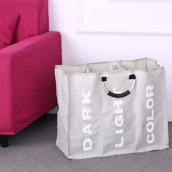 Laundry basket, foldable laundry bag, stylish clothes storage bag, laundry bag with aluminum handle
