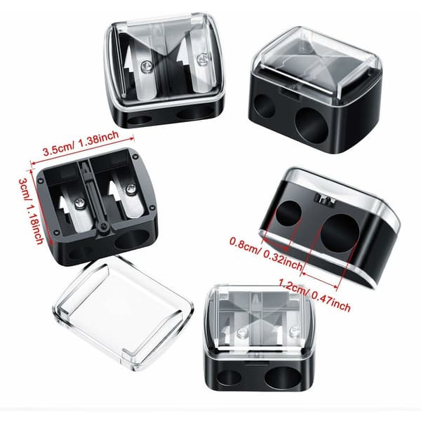 st. Kosmetisk Vässare Dubbelhåls Ögonmakeup Vässare (5-pack)