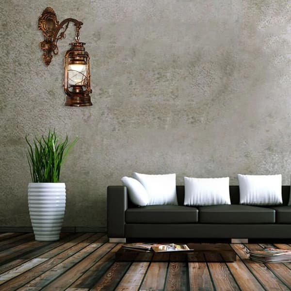 Old European Style Coal Wall Lamp Lantern Wall Lamp