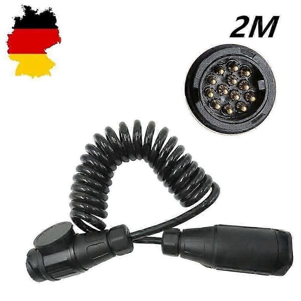 Spiral Cable for Trailer Extension Cable 13-Pin Plug 200 cm Long M/W DE [DB]