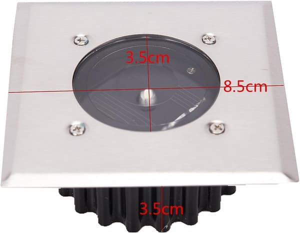 10-pakning LED-solcellemarklamper, utendørsbelysning, gatebelysning, nedgravd belysning, vanntett IP65 (kald hvit)
