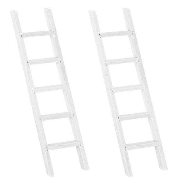 2 stk. Tre-stiger dekorasjon simulert møbelmodell elegant fotorekvisitt hvit