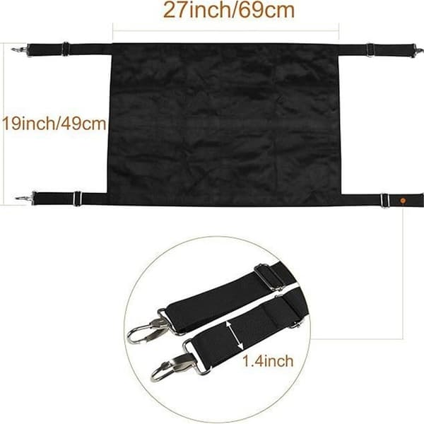 Hardware Breathable Mesh Guard, Walking Fence | Windproof Oxford Cloth Construction (Black)