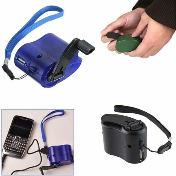 USB-håndsving nødoplader til telefon MP4 nødoplader til mobiltelefon udendørs manuel strømforsyning-