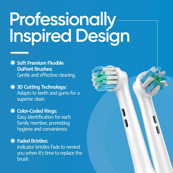 Tandborsthuvuden 8-pack 4X Oral-B Cross Action Tandborsthuvuden och 4X Oral-B Precision Clean Tandborsthuvuden