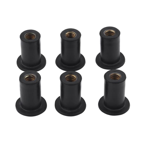 M5 Rubber Well Nuts Motorcycle Windscreen Bolts 6-pack