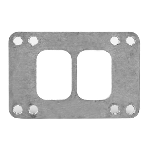 Rustfritt Stål Turbo Manifold Flens Adapter T6 til T4 Delt Eksos 8 Hull