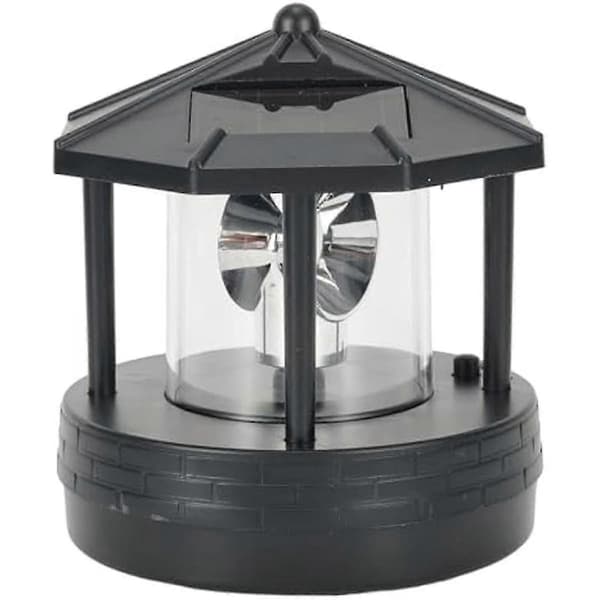 LED Solar Lighthouse, 360 Degree Rotating Lamp LED Solar Lighthouse