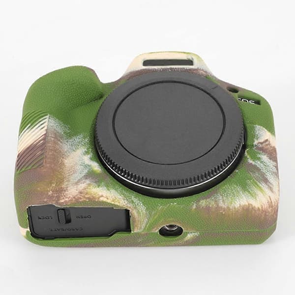 E1s Case for Canon EOS R100 Soft Silicone Protective Non-slip Camera A6J Protective Shell - Camouflage