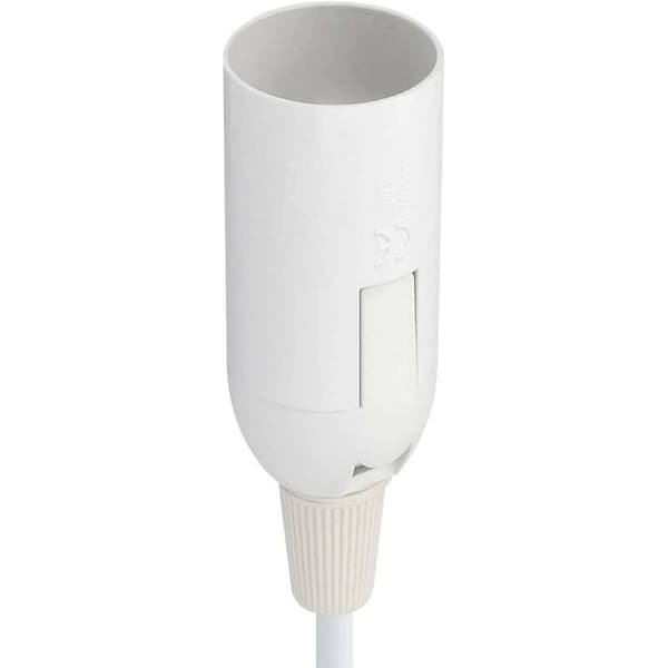 E27 socket with cord - Lamp holder for light bulb with power cable, power outlet and switch - 1.8 m cable