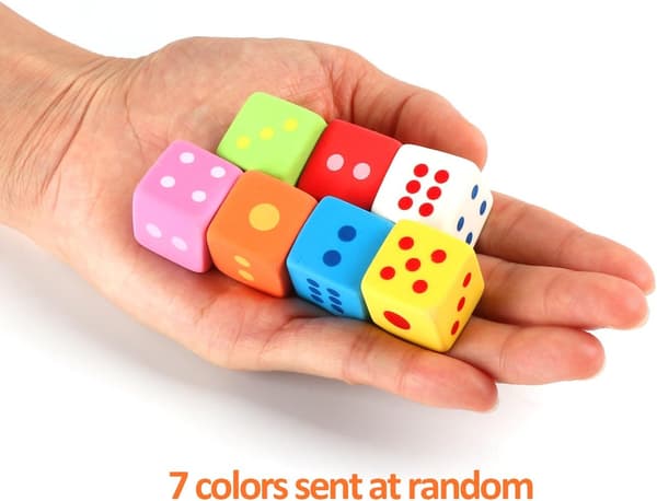 Dice Shaped Erasers (Multicolor), 24 Mini Animal Erasers, Hig