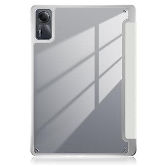 3-Fold Solid Farvet Tabletcover til Xiaomi Redmi Pad SE (Grå)