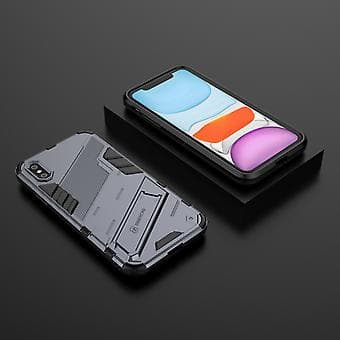PC + TPU Støtsikkert deksel til iPhone X / XS (grå)