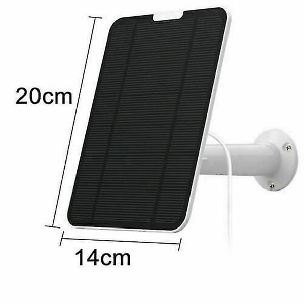 Solcellepanel for Eufycam 2/2c/2c Pro/e/2 Pro 4w Monteringsbrakett 13ft Kabel Svart