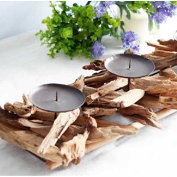 Creative Wooden Candlestick, Decorative Candlestick, Wedding Candlestick (3 Wax, 1 pc)