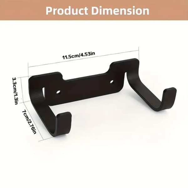 Hedge Trimmer Wall Mount Hanger for Hedge Trimmer, Wall Mounted Holder, Storage Hook Bracket (Black)