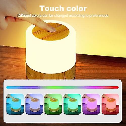 Touch natlampe USB genopladelig LED sengelampe dæmpbar gave