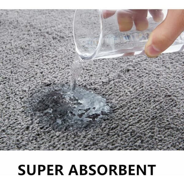 Baderomsmatte Absorberende Sklisikker Ensfarget Polyester Brun 40x60cm