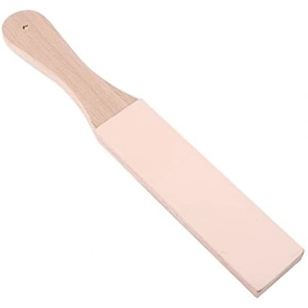 Leather Strop with Wooden Handle