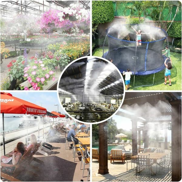 Outdoor Misting System, 8m Patio Misting System with 7 Mist Nozzles