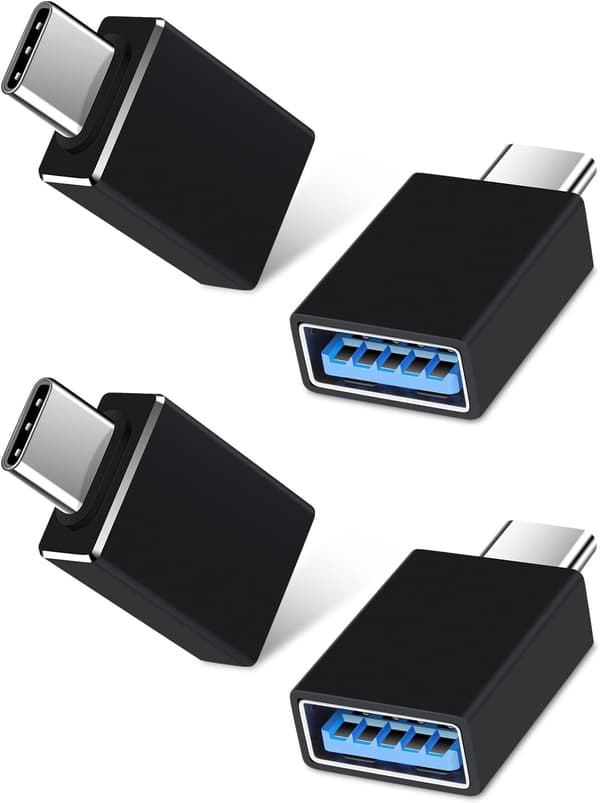 4-pakning USB C til USB-adapter, Type C til USB 3.0-adapter USBC-side-