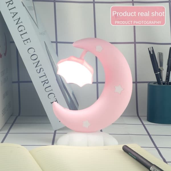 1 Piece (Pink, 4.2v) Mini Creative Small Table Lamp for Students,