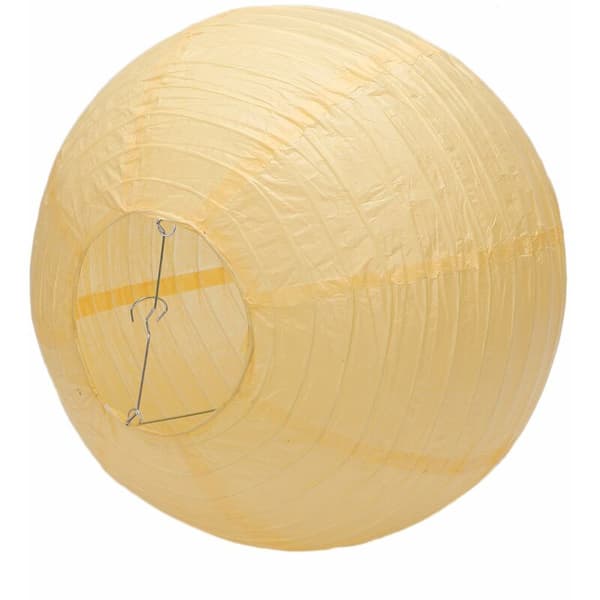 1 x Japansk Papirlanterneskærm til bryllup, 40 cm (16 tommer) dyb gul