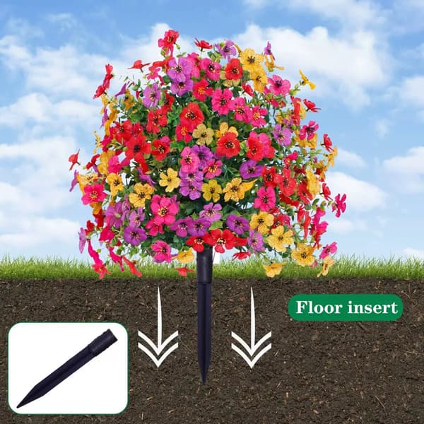 Eukalyptus- og fiol-hagepinner, dekorative blomsterelement, blå Blue