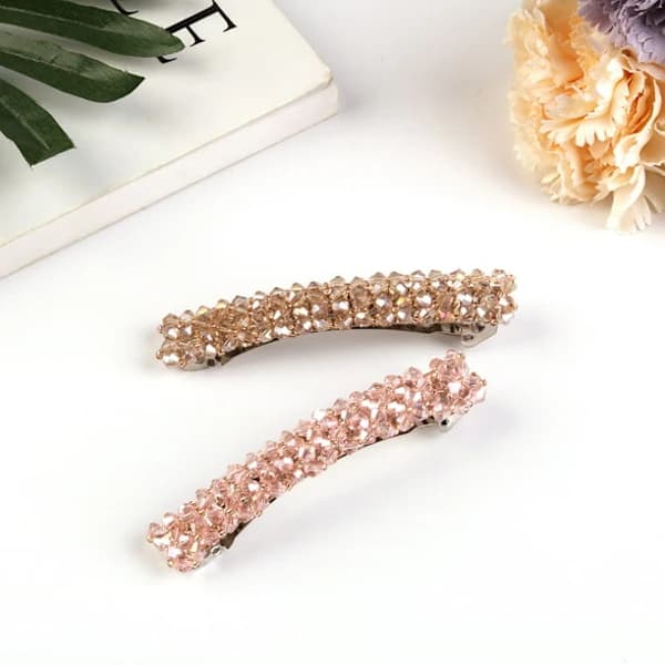 6 stk hårnåler med rhinestones, dekorative hårspenner, A