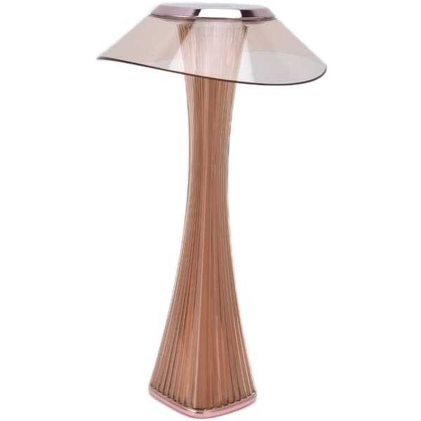 Small Waist LED Table Lamp Soft Dimmable Reading Lamp Touch USB Charging Decorative Light (Rose Gold 2784384)
