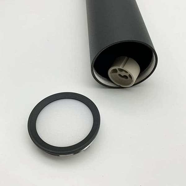 30 cm Black Cylindrical Pendant Lamp with GU10 Socket (Black 1 pc)