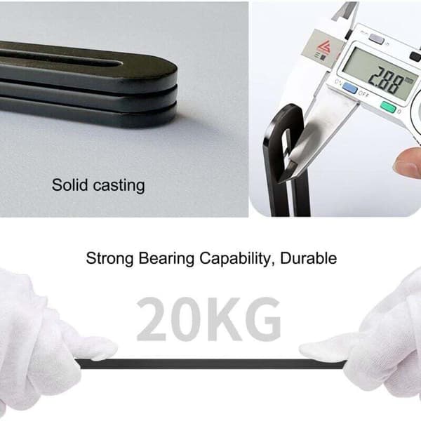 Mailbox Mounting Kit 215 x 24 mm Mailbox Support 2 Sets for Attaching Mailboxes to Gates or Fences (Black, 215mm)-FX-