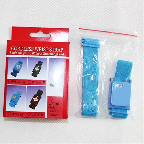 Wireless Electrostatic Wristband Blue Antistatic Cordless Adjustable Wrist Strap