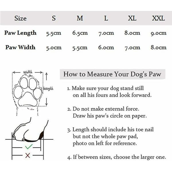 Waterproof Non-Slip Dog Boots for Indoor Use, S