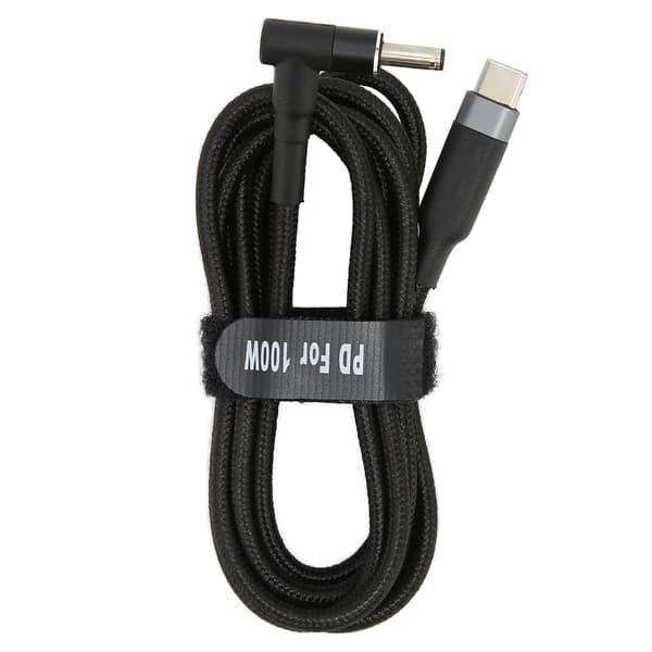 Hurtigopladning USB C til DC-stik - 100W strømkabel til bærbar computer - Bærbart og holdbart - 0,5 M længde