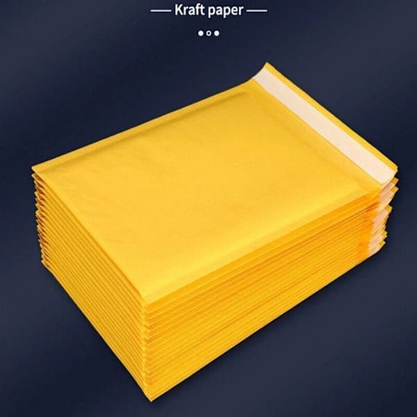 Gule boblepostposer Størrelse 6 Polstrede konvolutter 50 stk. Lager Boblepose Ny,A