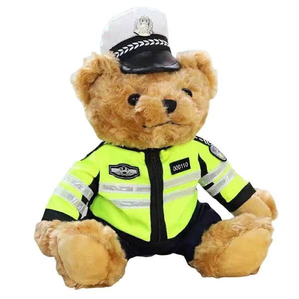 Pehmolelu poliisikarhu tyyny lapsille