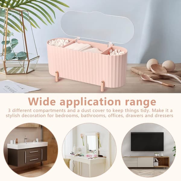 Makeup Organizer Opbevaringsbeholder, 3 Rum Badeværelse