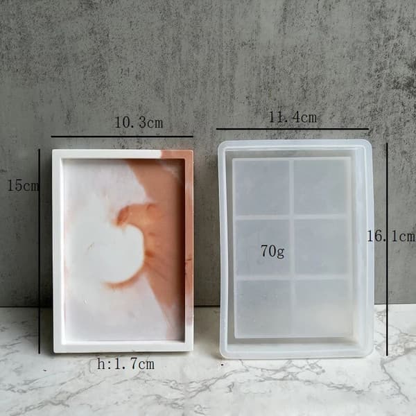 Oval Silikoneform Pande Rektangulær Oval Form Støbeform Gipsform Harpiksform Blomsterpotte Base Håndværk DIY Gipsform 1 Styk (Rektangulær)