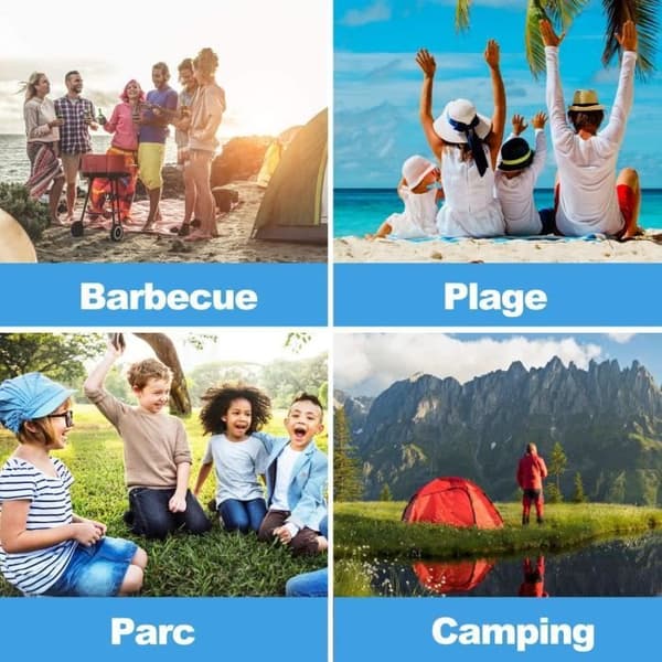 Strandtelt - Uspecificeret - Direkte - UPF 50+ UV Solbeskyttelse - 2-3 Personer - Blå