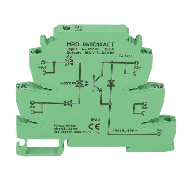 MRD-060D10ACT Ultratynn 6,2 mm DC Solid State Relémodul Inngang 4-32VDC NO