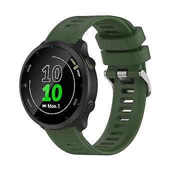 Twill silikonebånd til Garmin Forerunner 158 / 55 (olivengrøn)