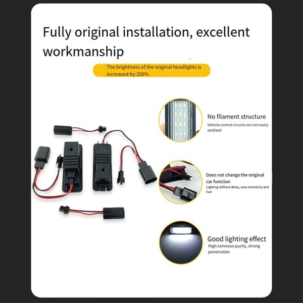 1 par LED-nummerpladelys til GOLF Auto Parts